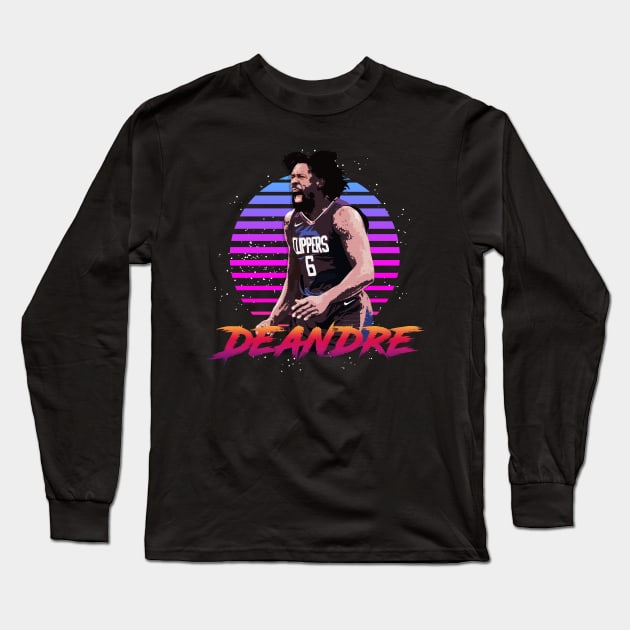 Deandre Retrowave Outrunner Long Sleeve T-Shirt by StupidHead